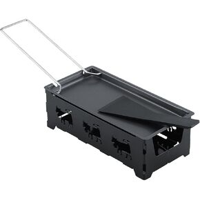 Mini Tea Light Raclette Set, Foldable BBQ Cheese Pan Cheese Raclette, Portable Baking Tray Stove Set for Home,for Making Cheese Kitchen