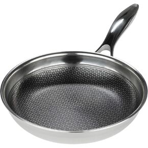 Black Cube Quick Release Cookware Fry Pan - 12.5-Inch - Frying Pans Nonstick - Stainless Steel Frying Pan - Induction Pan - Hybrid Frying Pan - Stainless Steel Pan - Stainless Steel Cookware