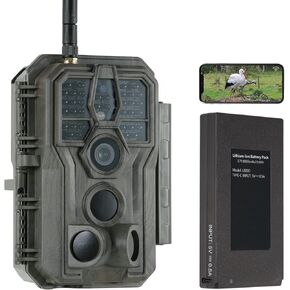 GardePro E8P Trail Camera WiFi Bluetooth, Game Cameras with 8000mAh Rechargeable Battery Pack, 100ft Night Vision Motion Activated