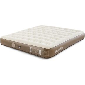 Naturehike Luxury King Size Air Mattress with Electric Built-in Pump, 79 * 71in Extra Wide Inflatable Mattress for Home, Camping, Guests, Travel, Formaldehyde- Free, Morning View Series