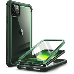 i-Blason Ares Case for iPhone 11 Pro Max 2019 Release, Dual Layer Rugged Clear Bumper Case with Built-in Screen Protector (Black)