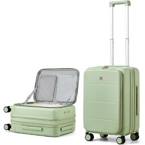 MILADA Expandable Carry On Luggage 22x14x9 Airline Approved With Wheels Top Opening 20 inch Carry On Bag Hard Case Luggage TSA Approved Carry On Suitcase Rolling Luggage for Weekender, Grey