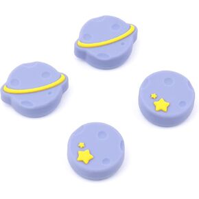 GeekShare Thumb Grip Caps Compatible with Nintendo Switch/OLED/Switch Lite,Soft Silicone Joystick Rocker Cover,4PCS (Purple)