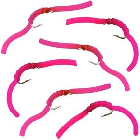 Squirmy Wormy Fly Fishing Kit – Wiggly Wet Worm Flies for Bluegill, Trout, Panfish, Bass