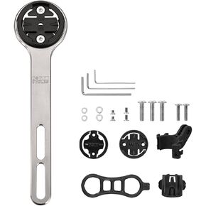 corki Cycles Titanium Bike Computer Mount - Out Front Cycling Computer Mount for Road Bikes Integrated Handlebar, Compatible with GM Wahoo Bryton Cateye Bike Mount