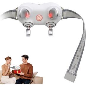 SKG Neck Massager for Pain Relief Deep Tissue, Neck and Shoulder Massager with Heat Cordless and Portable Neck Pain Relief Device, 4d Electric Kneading Christmas Gifts for Men and Women,H7 MAX