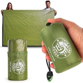 Ultra-Large Emergency Sleeping Bag for Survival - Hypothermia Prevention & Shelter - Multi-Person Bivvy Sack - Ideal Survival Gear, Emergency Bivy Camping Essentials - Compact & Durable