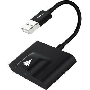 Teeran Android Auto Wireless Adapter for OEM Factory Wired Android Auto Cars Plug & Play Easy Setup Wireless Android Auto Dongle for Android Phones Converts Wired Android Auto to Wireless (Black)