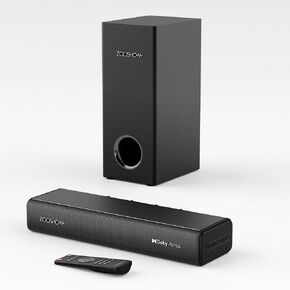 2.1CH Soundbar 100W Sound Bars for Smart TV Subwoofer Included Bluetooth 5.3 Dolby Atmos Soundbars with HDMI-EARC/Optical/AUX Connection Game Mode Surround Home Theater Audio for TV