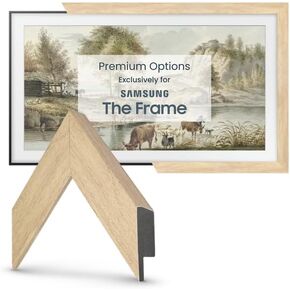 Deco TV Frames - Museum Maple Slim Frame Compatible ONLY with Samsung The Frame TV (55", Fits 2021-2025 Frame TV)
