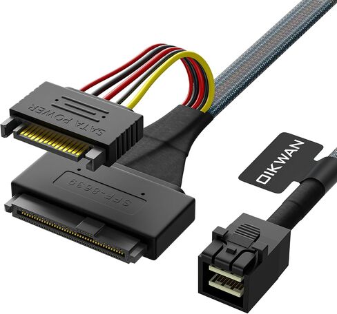 HD Mini-SAS(SFF-8643) to U.2 (SFF-8639) NVMe SSD Cable 2.6feet in Kuwait