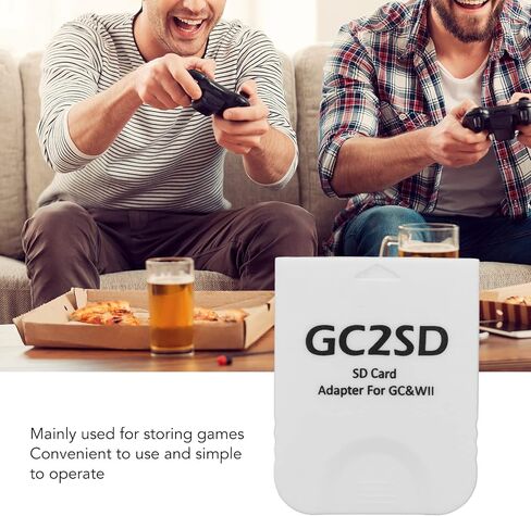 محول تخزين ممتاز ASHATA GC2SD لجهاز Wii، محول محول عصا الذاكرة الرئيسية لجهاز Wii لوحدة تحكم ألعاب GC، محول ذاكرة وحدة تحكم الألعاب المحمولة للتوصيل والتشغيل (أبيض) in Kuwait