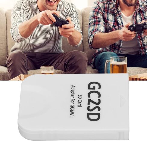 محول تخزين ممتاز ASHATA GC2SD لجهاز Wii، محول محول عصا الذاكرة الرئيسية لجهاز Wii لوحدة تحكم ألعاب GC، محول ذاكرة وحدة تحكم الألعاب المحمولة للتوصيل والتشغيل (أبيض) in Kuwait