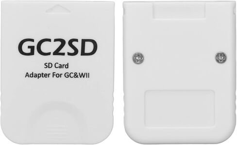 محول تخزين ممتاز ASHATA GC2SD لجهاز Wii، محول محول عصا الذاكرة الرئيسية لجهاز Wii لوحدة تحكم ألعاب GC، محول ذاكرة وحدة تحكم الألعاب المحمولة للتوصيل والتشغيل (أبيض) in Kuwait