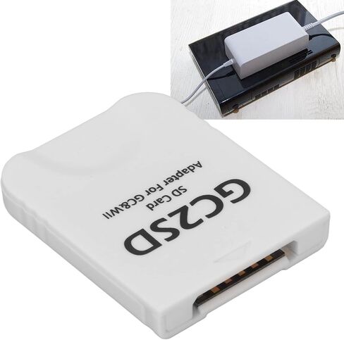 محول تخزين ممتاز ASHATA GC2SD لجهاز Wii، محول محول عصا الذاكرة الرئيسية لجهاز Wii لوحدة تحكم ألعاب GC، محول ذاكرة وحدة تحكم الألعاب المحمولة للتوصيل والتشغيل (أبيض) in Kuwait