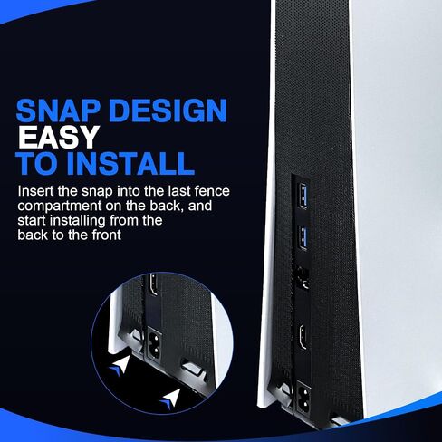 غطاء غبار لجهاز PS5، ملحقات PS5، فلتر غبار لوحدة تحكم PlayStation 5، مضاد لشعر الحيوانات الأليفة، متوافق مع القرص/الإصدار الرقمي in Saudi Arabia
