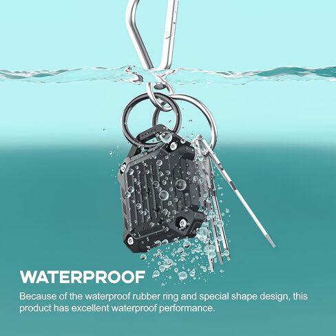 Dovick- Waterproof Airtag Keychain Holder Case 4 Pack,Screw Full Cover Compatible with Apple Air Tag Tracker Key Ring in Kuwait
