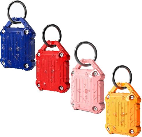 Dovick- Waterproof Airtag Keychain Holder Case 4 Pack,Screw Full Cover Compatible with Apple Air Tag Tracker Key Ring in Kuwait