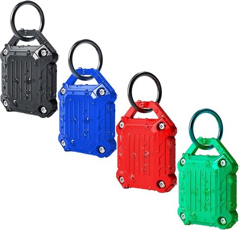 Dovick- Waterproof Airtag Keychain Holder Case 4 Pack,Screw Full Cover Compatible with Apple Air Tag Tracker Key Ring in Kuwait