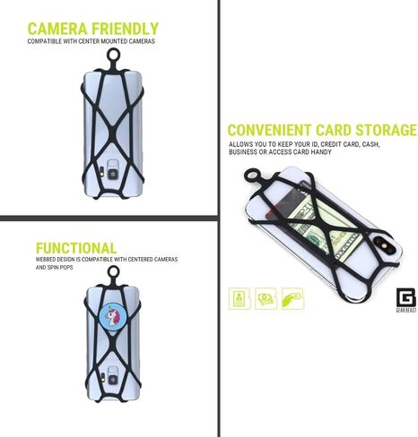 Gear Beast Universal Crossbody Cell Phone Lanyard Compatible with iPhone, Galaxy & Most Smartphones, Phone Case Holder & Cross Body Strap Black in Saudi Arabia