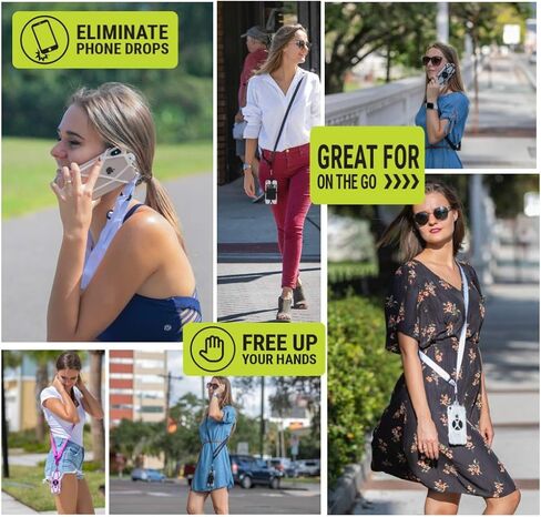 Gear Beast Universal Crossbody Cell Phone Lanyard Compatible with iPhone, Galaxy & Most Smartphones, Phone Case Holder & Cross Body Strap Black in Saudi Arabia