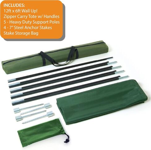 WallUp The Instant Outdoor Privacy Product, Versatile Privacy Tent, Works as a Privacy Screen, Wall Divider, Shelter, and Enclosure, Weather-Resistant, Durable, UV-Treated Cloth, 6' x 12', Camo in Kuwait