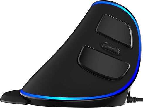 ماوس USB رأسي سلكي رقمي مريح من J-Tech مع حساسية قابلة للتعديل (600/1000/1600 نقطة لكل بوصة)، قدرة تحمل التمرير، مسند راحة اليد قابل للإزالة وأزرار الإبهام [V628] in Saudi Arabia