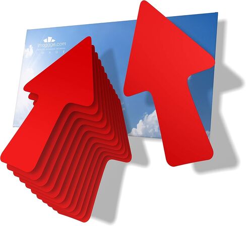 12 Arrows - Red - Signage and Orientation Stickers - Indoor and Outdoor - Directions, Arrow Path, Directions in Kuwait