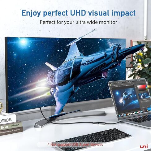 uni USB C to HDMI Adapter 4K, High Speed HDMI to USB-C Adapter, Type C (Thunderbolt 3/4) HDMI Converter Compatible with MacBook Pro/Air, Chromebook, XPS, Surface, iPhone 15 Pro/Max, Galaxy S23 in Saudi Arabia