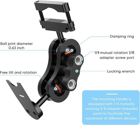 SDSACZMU Radar Detector Mount,Aluminum Rearview Mirror Rod Radar Bracket | For Escort Max360c,Max 3, X IXc,Redline EX Beltronics Cobra DualPro GT 360 Radar Detector,with EZ Magnet Connection Base in Kuwait