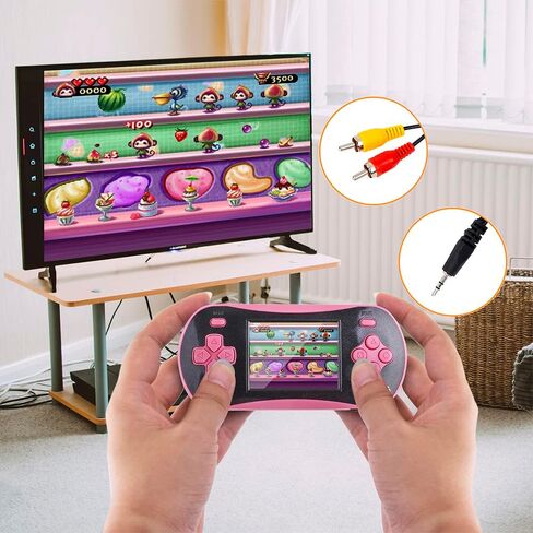 Handheld Game Player for Kids Adults- FAMILY POCKET RS16 Portable Classic Game Controller Built-in 260 Game 2.5 inch LCD Retro Arcade Video Game System Children's Birthday Gift (Blue) in Saudi Arabia