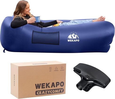 WEKAPO Inflatable Couch - Perfect for Beach, Outdoors, Festivals, & Indoors - Lightweight Lounger for Relaxing Anywhere - Air Pump not Included - Ideal for Movie Night, Camping, and Travel Comfort in Saudi Arabia