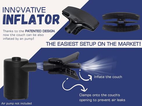 WEKAPO Inflatable Couch - Perfect for Beach, Outdoors, Festivals, & Indoors - Lightweight Lounger for Relaxing Anywhere - Air Pump not Included - Ideal for Movie Night, Camping, and Travel Comfort in Saudi Arabia