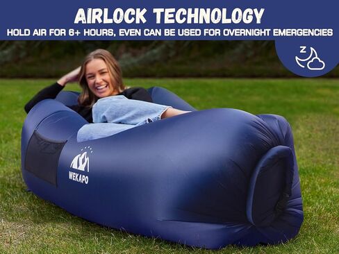 WEKAPO Inflatable Couch - Perfect for Beach, Outdoors, Festivals, & Indoors - Lightweight Lounger for Relaxing Anywhere - Air Pump not Included - Ideal for Movie Night, Camping, and Travel Comfort in Saudi Arabia