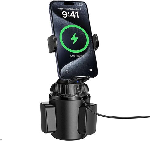 APPS2Car Universal Car Cup Phone Holder | Quick Extension Long Arm | 360° Swivel | Adjustable for iPhone, Samsung, Google, and All Smartphones | Stable & No Shake Design in Kuwait