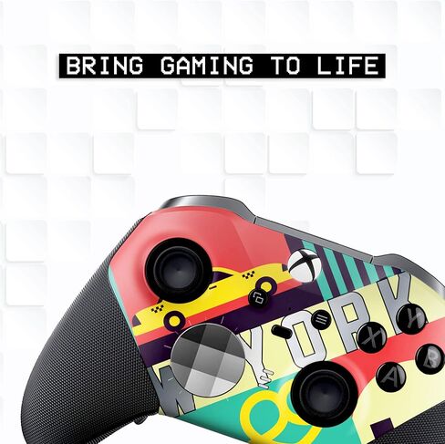 New York Customised Wireless Controller for Elite by BCB. Original Elite Series 2 Controller Compatible with Xbox One / Series X & S. Customized with Water Transfer Printing (Not a Skin) in Saudi Arabia