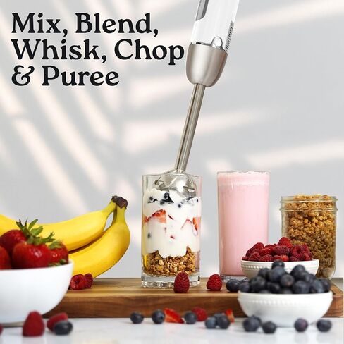 Zulay Immersion Blender Handheld - 800 Watt Hand Blender With High-Power Turbo Mode - Durable Stick Blender With Ultra-Sharp Stainless Steel Blades For Effortless Blending - Black in Kuwait