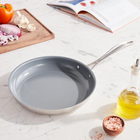 ZWILLING Spirit Non-Stick Fry Pan, 12-Inch Ceramic Fry Pan, Stainless Steel in Saudi Arabia
