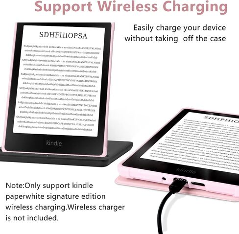 COO Case for Kindle Paperwhite 12th Gen, Slim Lightweight Cover, Pink | Compatible with 7" All-New Kindle Paperwhite 2024 & Colorsoft Signature Edition, TPU Leather Shell with Auto Sleep/Wake in Kuwait