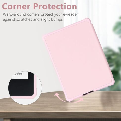COO Case for Kindle Paperwhite 12th Gen, Slim Lightweight Cover, Pink | Compatible with 7" All-New Kindle Paperwhite 2024 & Colorsoft Signature Edition, TPU Leather Shell with Auto Sleep/Wake in Kuwait