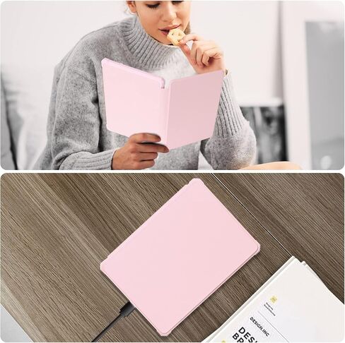 COO Case for Kindle Paperwhite 12th Gen, Slim Lightweight Cover, Pink | Compatible with 7" All-New Kindle Paperwhite 2024 & Colorsoft Signature Edition, TPU Leather Shell with Auto Sleep/Wake in Kuwait
