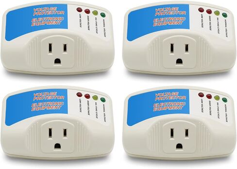 BSEED Surge Protector Home Appliance,Single Outlet Power Voltage Protector,Voltage Brownout Outlet Surge Refrigerator 1440 Watts,Voltage Brownout Plug Outlet, 1875W, 120V, 15A(4 Pack) in Saudi Arabia