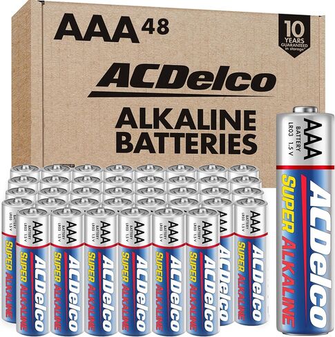 ACDelco 48-Count AAA Batteries, Maximum Power Super Alkaline Battery, 10-Year Shelf Life in Saudi Arabia