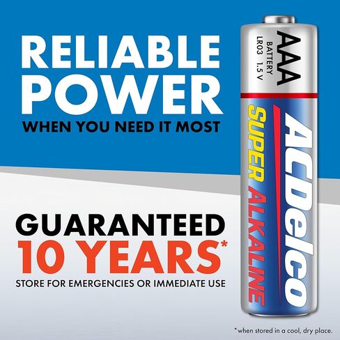ACDelco 48-Count AAA Batteries, Maximum Power Super Alkaline Battery, 10-Year Shelf Life in Saudi Arabia