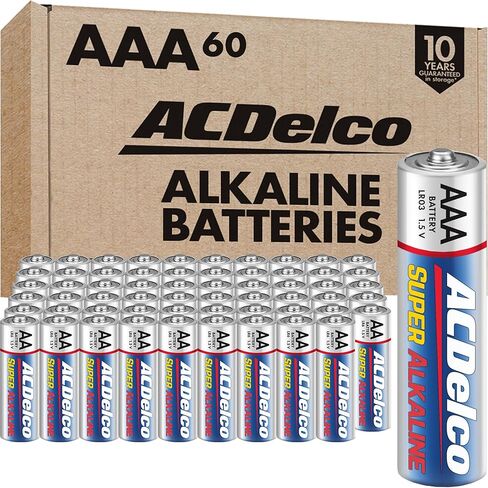 ACDelco 48-Count AAA Batteries, Maximum Power Super Alkaline Battery, 10-Year Shelf Life in Saudi Arabia