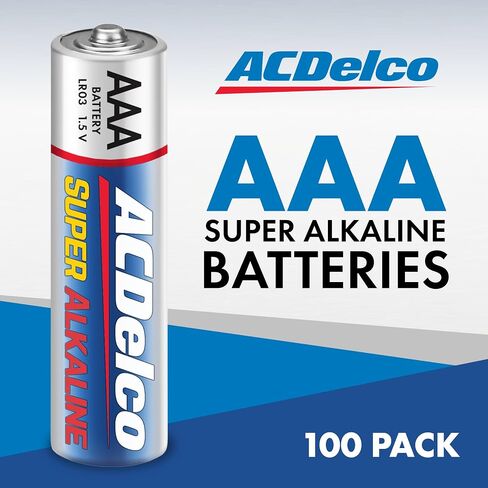 ACDelco 48-Count AAA Batteries, Maximum Power Super Alkaline Battery, 10-Year Shelf Life in Kuwait