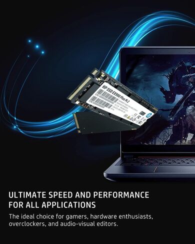 HP EX900 Plus 2TB M.2 SSD - High Performance NVMe SSD with 3D NAND Flash, 3125 MB/s Read and 2700 MB/s Write Speeds for Enhanced Computing Efficiency and Reliability in Saudi Arabia