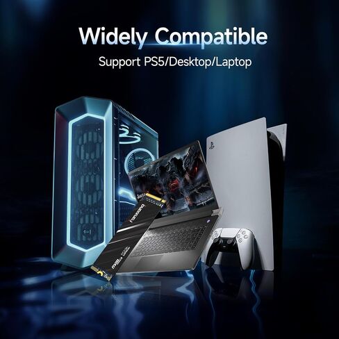 fanxiang 1 تيرابايت NVMe SSD PCIe Gen4 M.2 SSD لـ PS5، ما يصل إلى 4800 ميجابايت/ثانية، SSD للألعاب الداخلية لـ PS5، تخزين ترقية محرك الأقراص الصلبة NAND SLC Cache ثلاثي الأبعاد للكمبيوتر الشخصي/أجهزة الكمبيوتر المحمولة S690Q in Kuwait