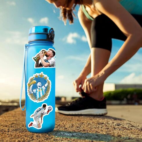 100PCS Super Star Soccer Player Messi Stickers, Vinyl Waterproof Laptop Water Bottle Stickers for Aldults Boys Girls Teens,Messi FIFA World Cup Stickers Gift for Soccer Fan in Saudi Arabia