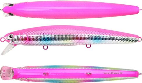 LUCKY CRAFT FlashMinnow 110SP، صيد السمك Jerkbait جنبًا إلى جنب، طُعم العمل، سمك الهلبوت سترايبر كاليكو باس الأبيض القاروص المثالي المتذبذب لصيد الأمواج (639 Pinky Punch) in Kuwait